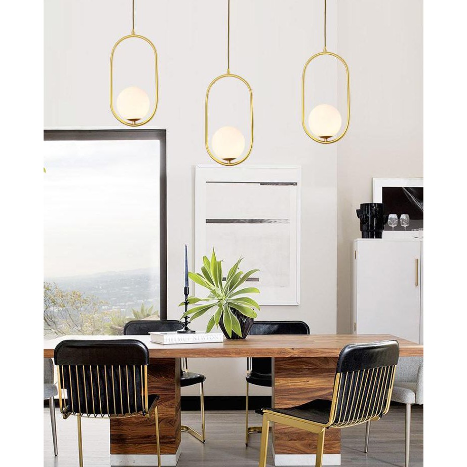 Bộ đèn thả MONSKY JAVAN trang trí nội thất cao cấp kèm thanh ngang bắt trần và bóng LED chuyên dụng
