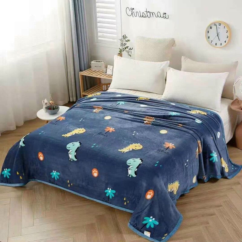 Chăn nỉ tuyết sữa hàng đẹp dày mịn kích thước 200x230cm
