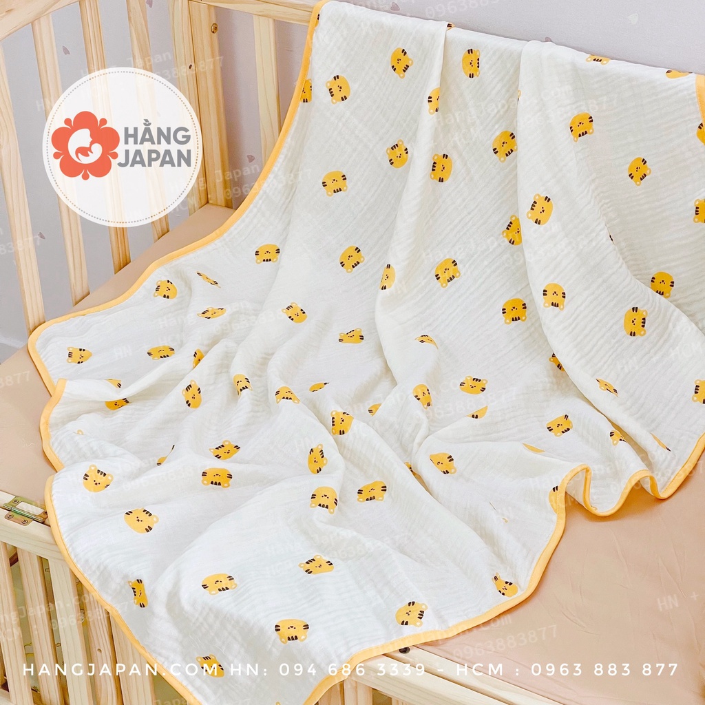 Chăn xô hè sợi tre Dottodot Malolotte in/thêu hoạ tiết cho bé Hàn Quốc