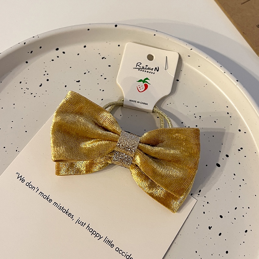 Set 2 dây buộc tóc co giãn thắt nơ đơn giản cho nữ