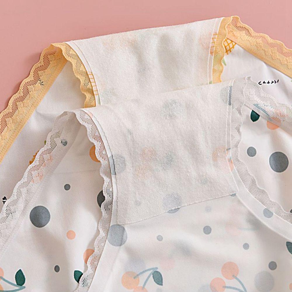 OCEANMAP Quần Lót Mềm Mại Lưng Vừa In Họa Tiết Trái Cây Phong Cách Hàn Quốc Cho Nữ