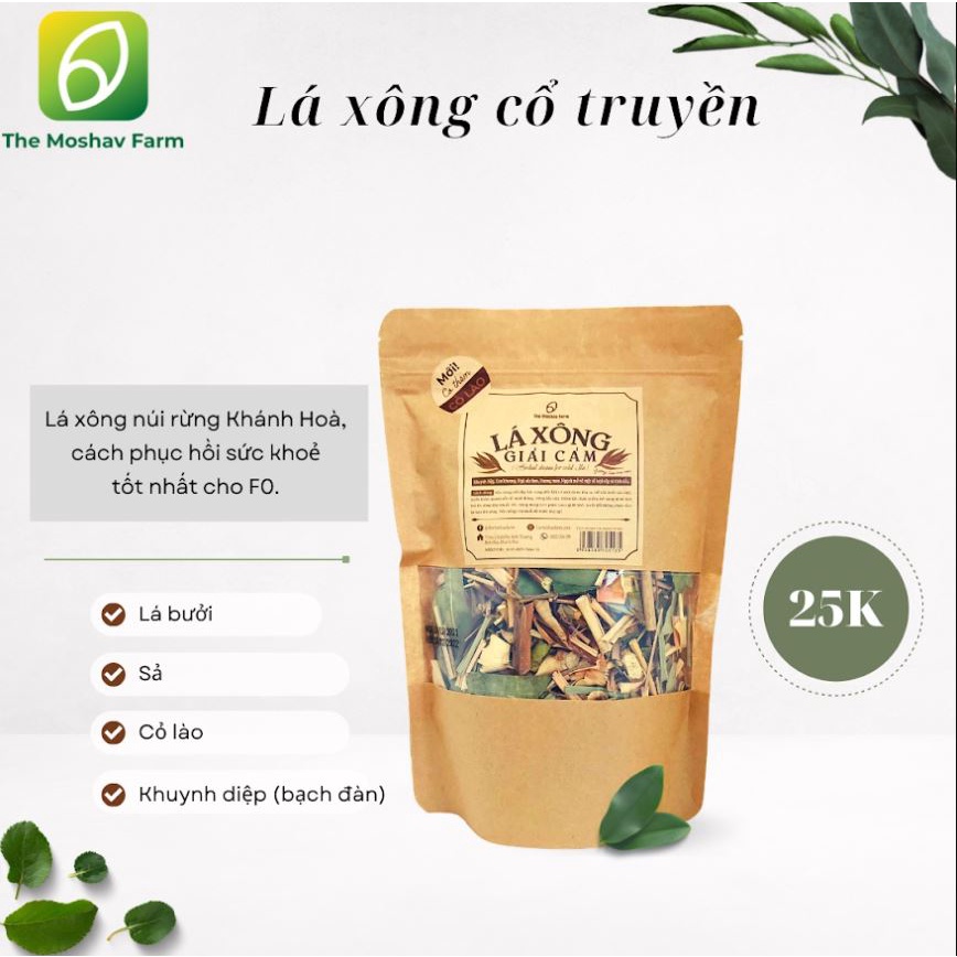 Gói xông giải cảm phục hồi cơ thể Lá xông Moshav Farm tăng sức đề kháng