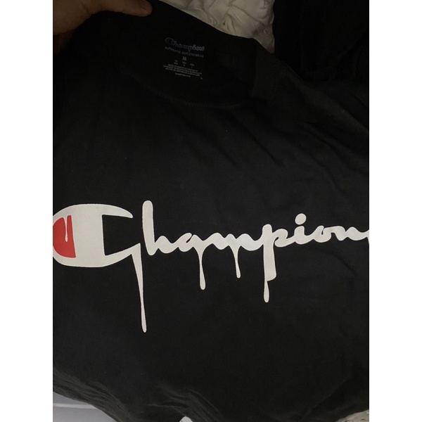 Áo thun Champion Tagless Drip Logo unisex Chính Hãng