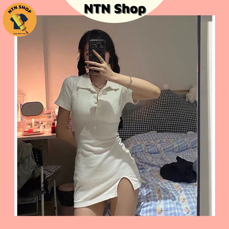 Váy BODY POLO Xẻ Trước thun gân co dãn (apct) ntn shop.