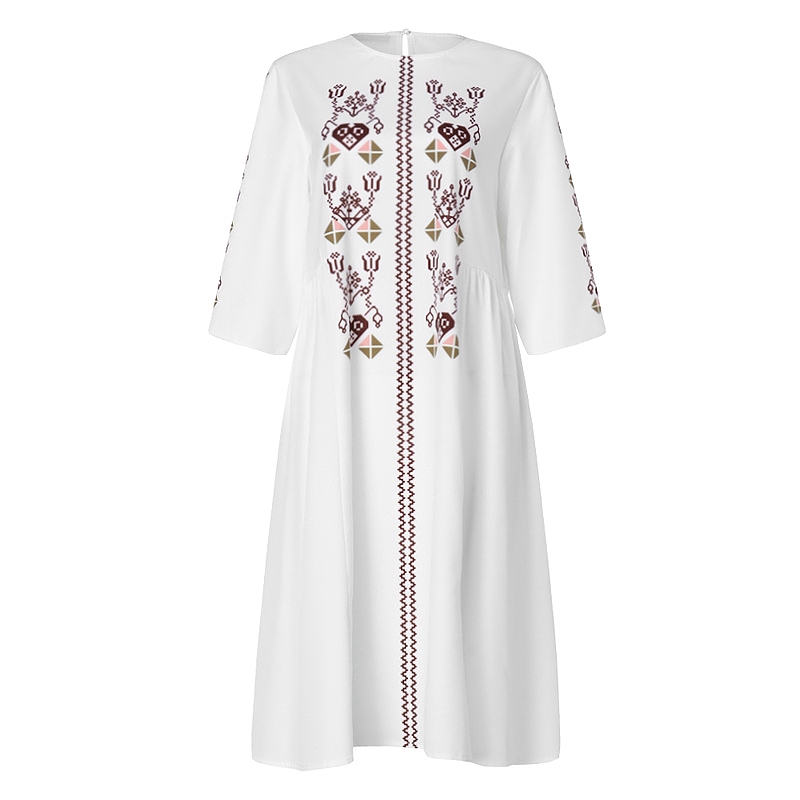 ZANZEA Đầm maxi tay lỡ form rộng in họa tiết trang nhã dành cho nữ | BigBuy360 - bigbuy360.vn