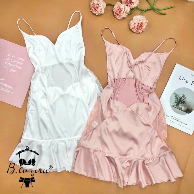 Váy Ngủ Lụa 2 Dây Gợi Cảm - B.Lingerie