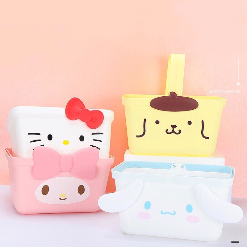 [ẢNH THẬT] Giỏ đựng đồ Sanrio Cinnamoroll Hello Kitty Pompompurin My Melody - BST Sanrio Miniso