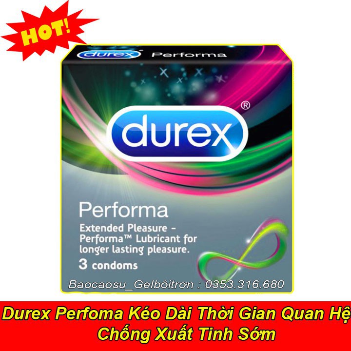 [ CAM KẾT CHÍNH HÃNG ] Gel Bôi Trơn Âm Đạo Durex K-Y Jelly 50g - 2 Hộp Bao Cao Su Durex Performa Chống Xuất Tinh Sớm