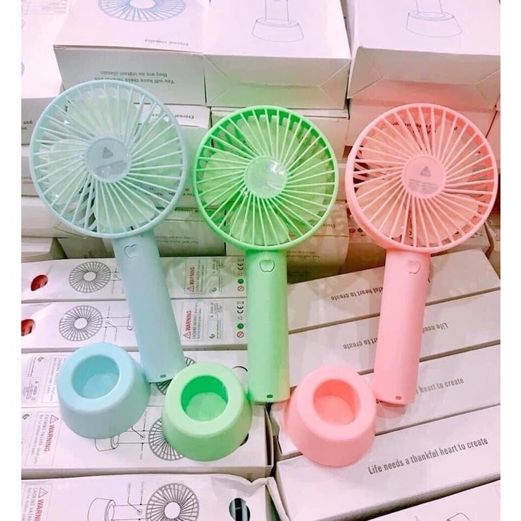 quạt điều hoà, quạt mini có đế full phụ kiện &amp; pin