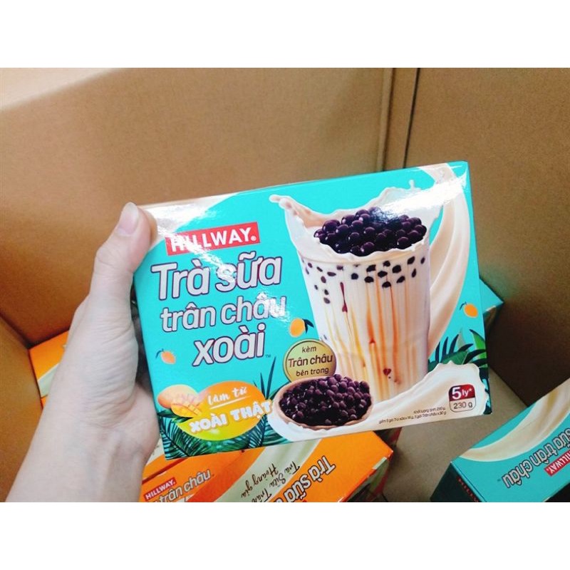 Trà Sữa Trân Châu Hoàng Gia HILLWAY Kèm Gói Trân Châu Bên Trong Pha 5 cốc