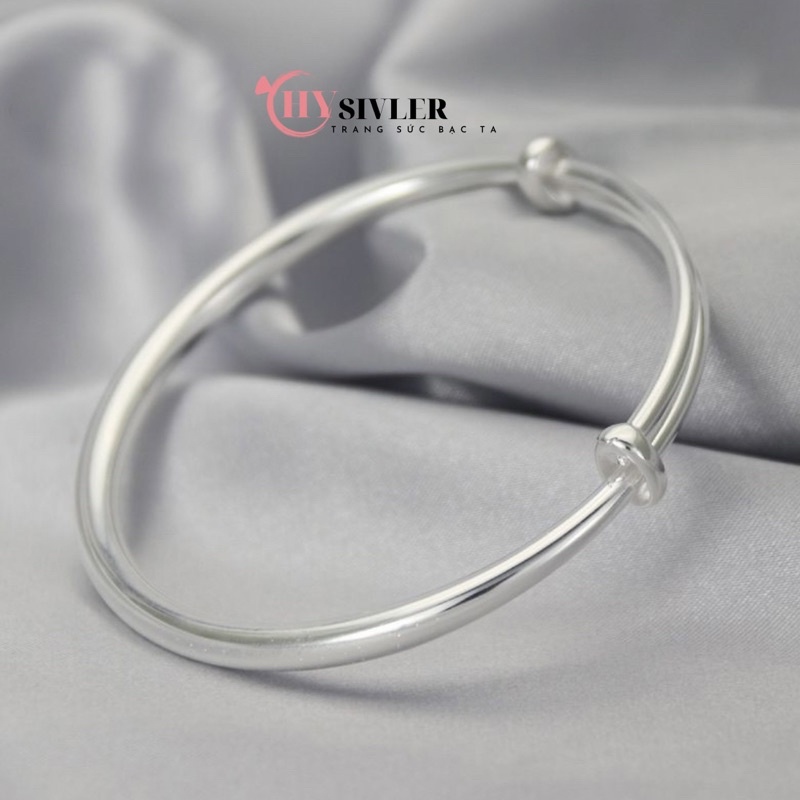 Kiềng tay bạc ta cho mẹ và bé có thể điều chỉnh to nhỏ vòng tay bạc nữ và trẻ em đủ kích thước lắc tay bạc thật giá rẻ