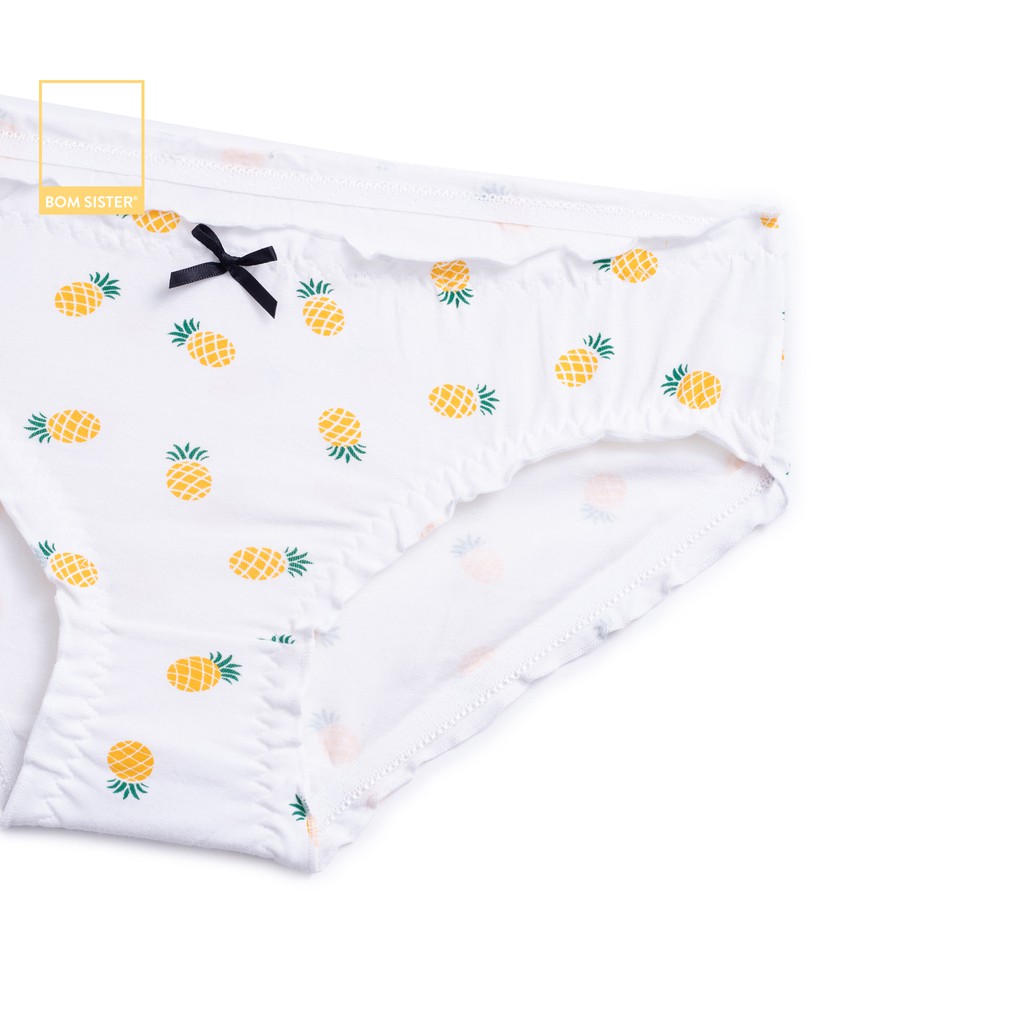 Quần lót cotton pha họa tiết trái cây đính nơ dễ thương BOM SISTER Q0306 | BigBuy360 - bigbuy360.vn
