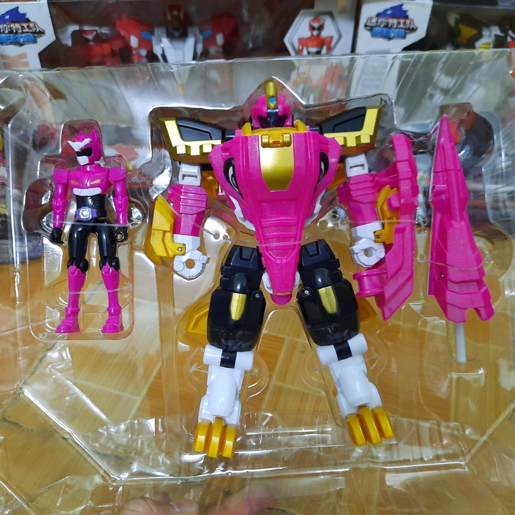 Đồ chơi miniforce biệt đội siêu nhân nhí mô hình chiến binh thú: voi Elie, sư tử Lion, đại bàng Hawk, cá sấu Crocker