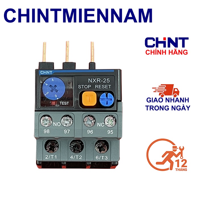 RƠ LE NHIỆT BẢO VỆ QUÁ TẢI CHINT NXR-25 Từ 1-1.6A đến 17-25A