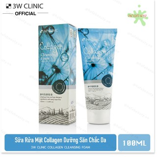 [Hợp đồng Mã GG] Sữa rửa mặt bổ sung Collagen ngừa lão hóa 3W Clinic Collagen Foam Cleansing 100ml