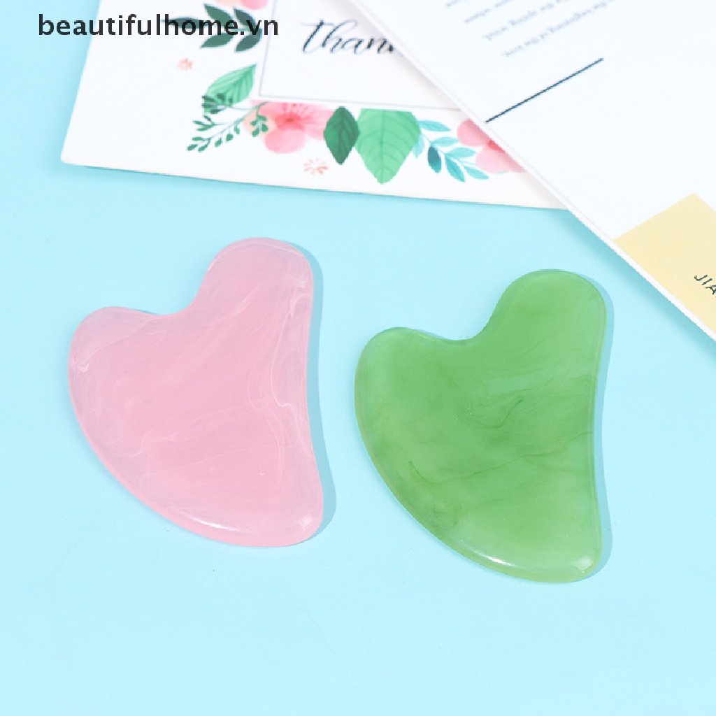 Dụng Cụ Mát Xa Gua Sha Bằng Đá Ngọc Bích Tự Nhiên Xóa Nếp Nhăn