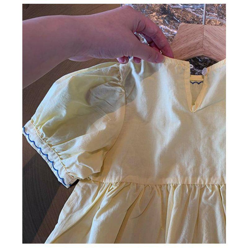 Set áo ngắn tay + quần dài phong cách Hàn Quốc Phương Tây thời trang mùa hè cho bé gái