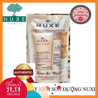 Set kem tay Nuxe kèm son dưỡng