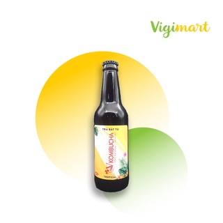 Trà Kombucha vị hoa quả Nhiệt đới 330ml 🍒FREESHIP🍒 Trà bất tử hiệu Vgreen