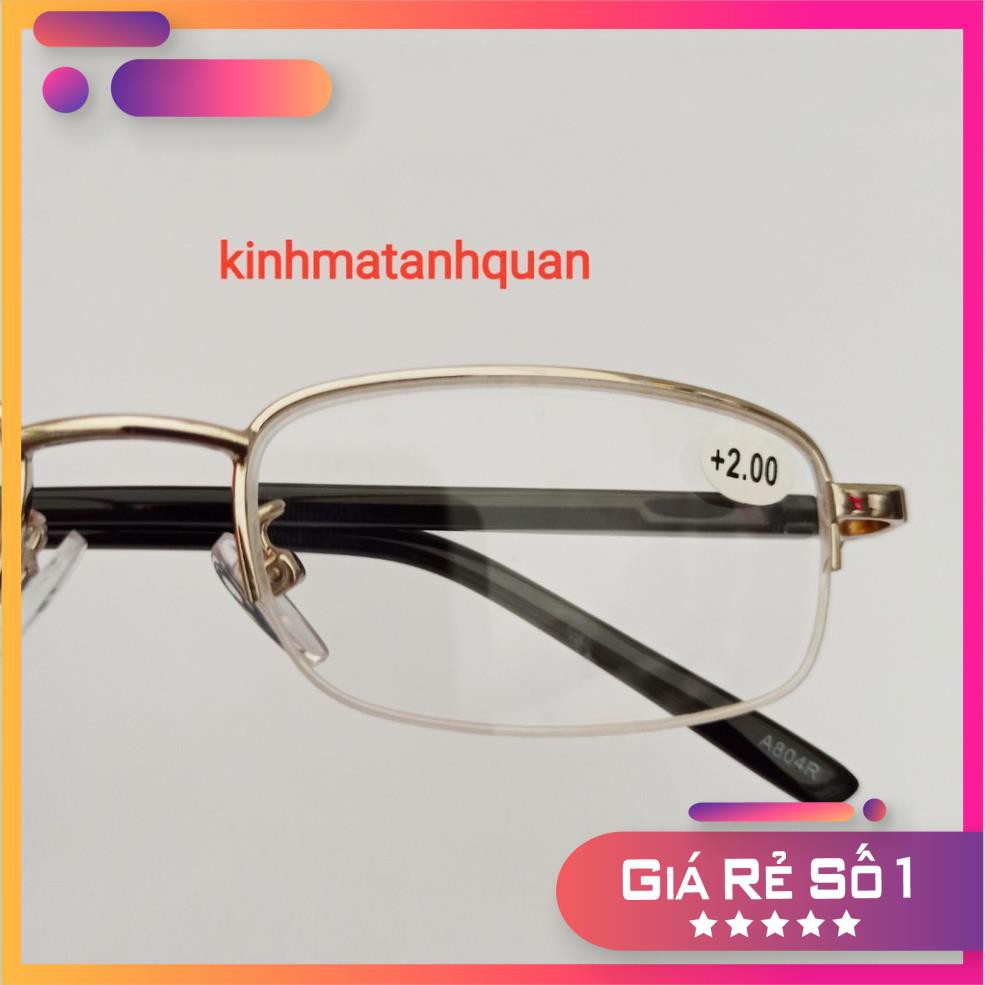 Kính lão đọc sách gọng nửa viền cước tròng kính nhỏ dành cho nữ đủ số từ 0.5- 4.0 độ