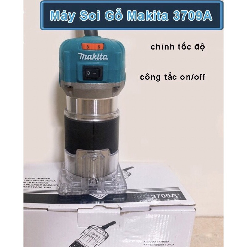 Máy Soi, Phay Gỗ Mini - MAKITA 6mm MT3709 Hàng THÁI LAN ( Miễn Ship )