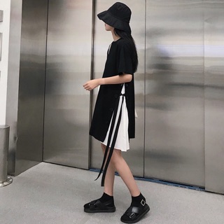 Váy phối dây nơ eo