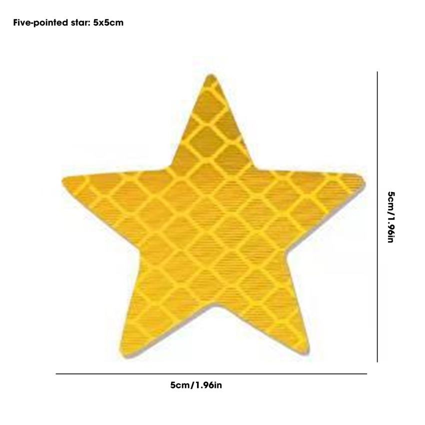 6 Miếng Dán Phản Quang Hình Ngôi Sao Cảnh Báo An Toàn Tự Dính Cho Xe Hơi Xe Tải Xe Máy