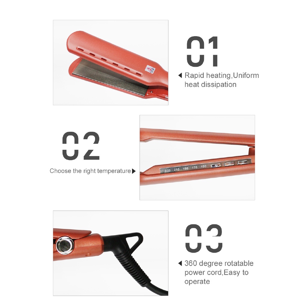 Ubeator Máy Duỗi Tóc Bằng Điện Titan Không Đau