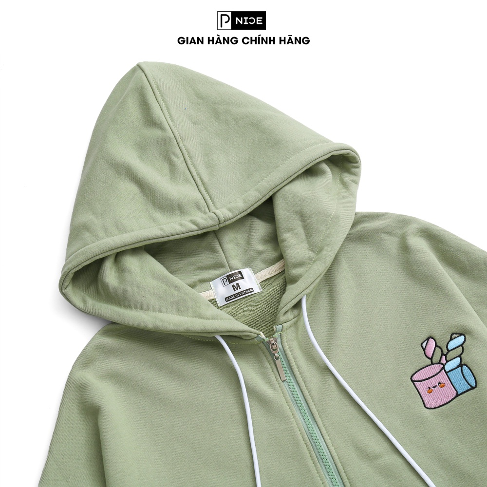 - Áo khoác sweater nam nữ tay dài form rộng màu xanh bơ cao cấp PNICE