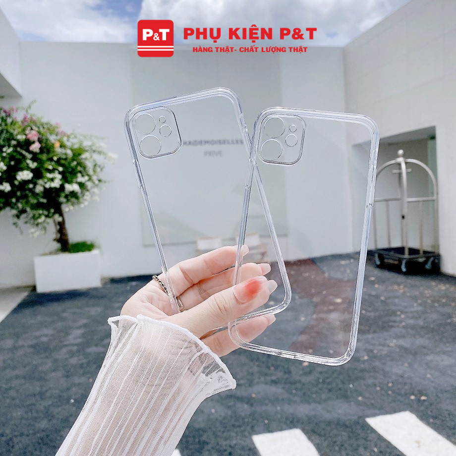 Ốp Lưng Trong Suốt Chống Ố Vàng Chất Liệu Cao Su Dẻo Cho Các Dòng IP
