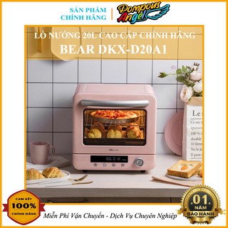 [Chính hãng+sẵn] Lò nướng BEAR DKX-D20A1 20L màu hồng bảo hành 12 tháng , có khay chứa nước giúp thức ăn không bị khô