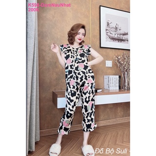 Đồ Bộ Lụa Latin Cao Cấp Lửng K598 - Đồ Bộ Suli