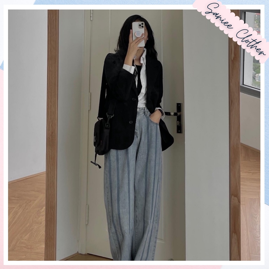 Áo Blazer Nữ Dài Tay Dáng Vest Cao Cấp Form Suông Hàn Quốc Saniee Clother SP000520 | BigBuy360 - bigbuy360.vn