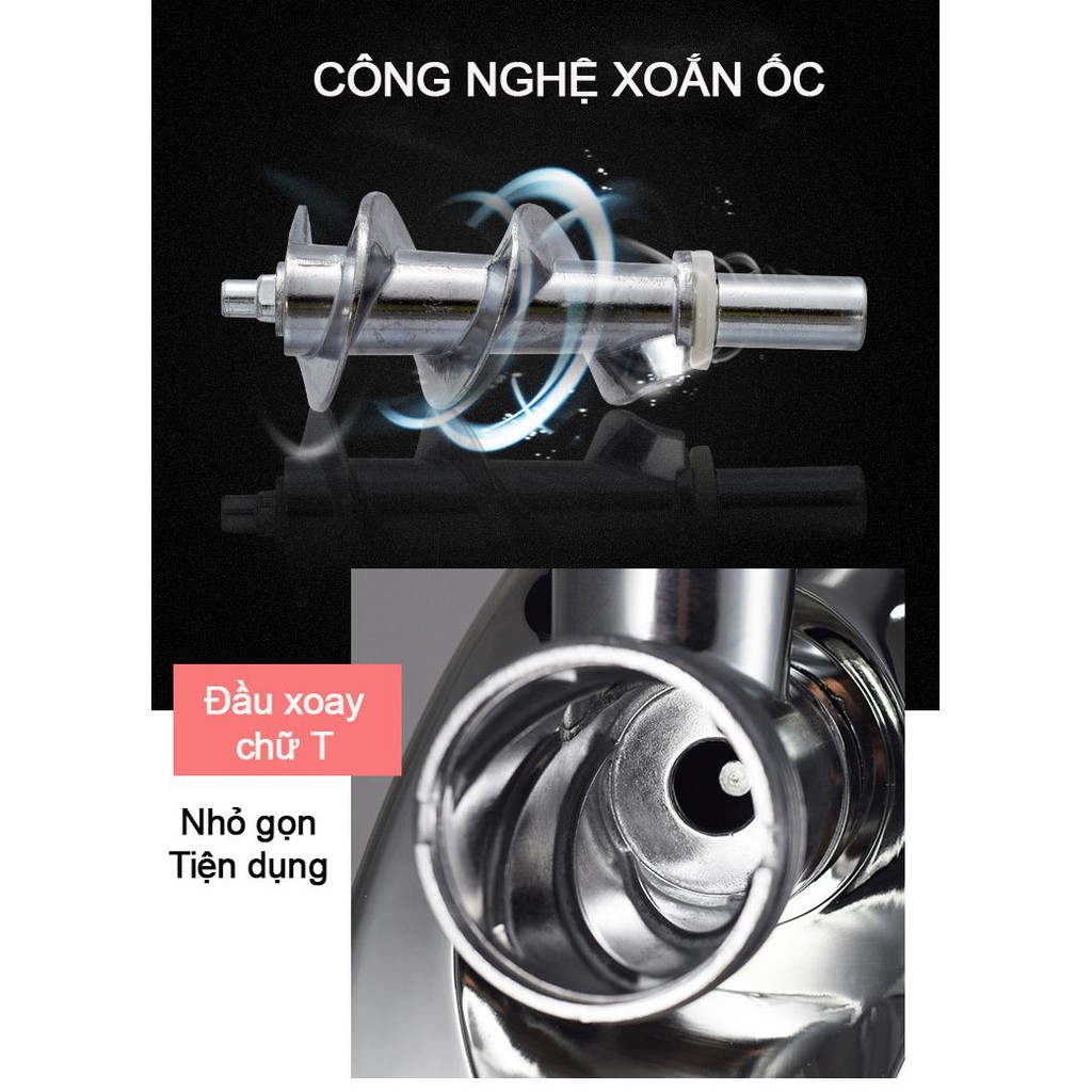 Máy làm xúc xích, giò, chả - Xay thịt tự động đa chức năng, có thể cắt thái rau củ quả - Dễ dàng tháo rời vệ sinh