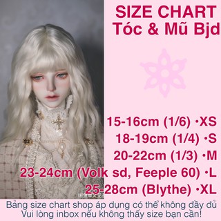 Tóc bjd • Tóc cho búp bê dạng mũ chun