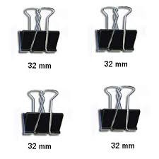 Kẹp bướm đen  Echo 32mm (1h/ 12 cái )