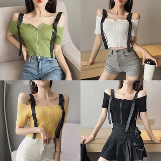 Áo lửng trễ vai phong cách Hàn Quốc quyến rũ dành cho nữ
