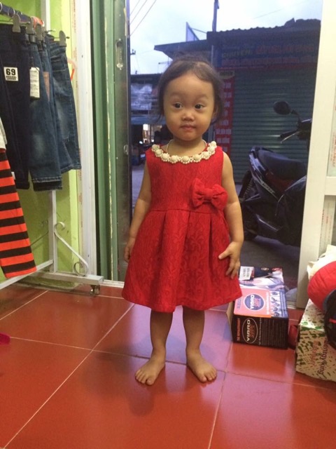 Váy dạ đỏ cổ đá | BigBuy360 - bigbuy360.vn