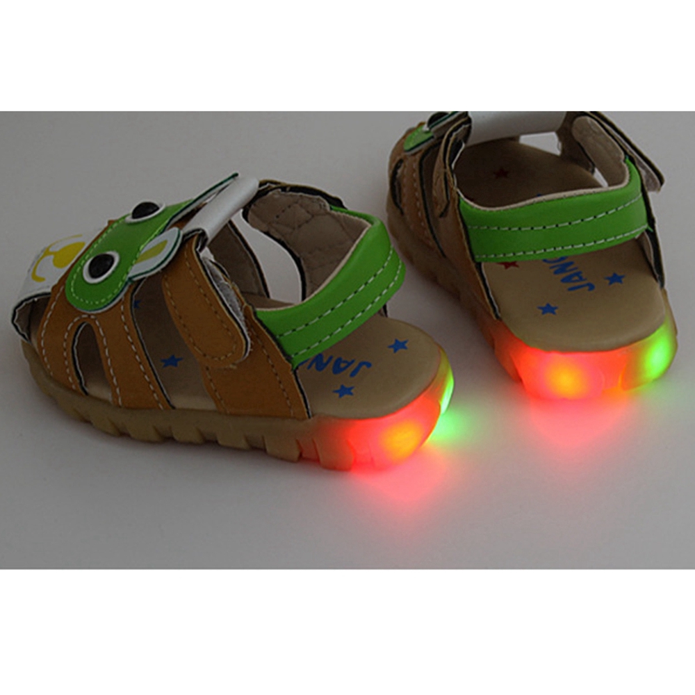 Giày sandal có đèn LED phong cách hoạt hình dễ thương cho bé tập đi 0-4 tuổi