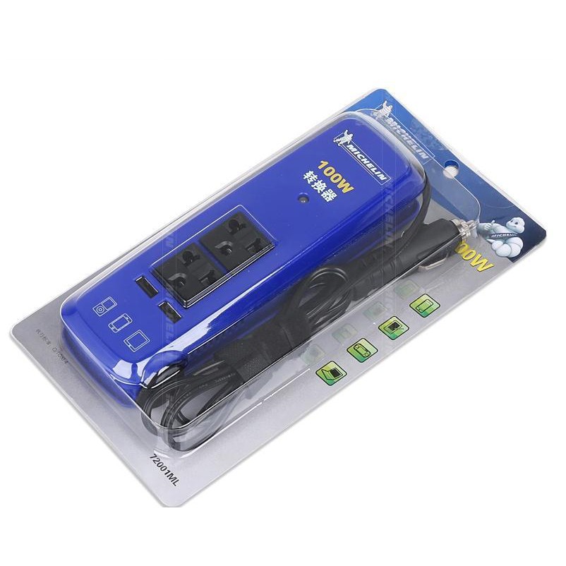 Bộ chuyển đổi nguồn điện DC 12v ra 220v - 100W có thể sạc Laptop trên ô tô Michelin 72001ML | BigBuy360 - bigbuy360.vn