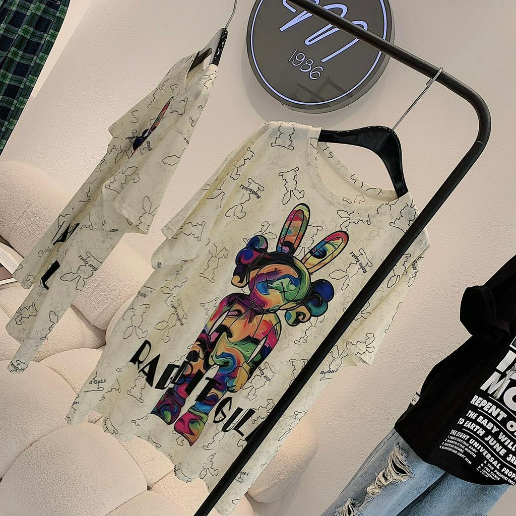 Áo Phông GUCCI KAWS RABBIT Loang Mẫu Hót Nhất