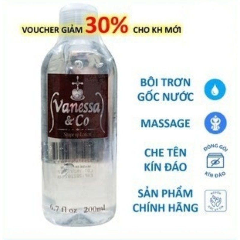 Gel bôi trơn Nhật Bản Vanessa &amp; Co Chai lớn 200ml