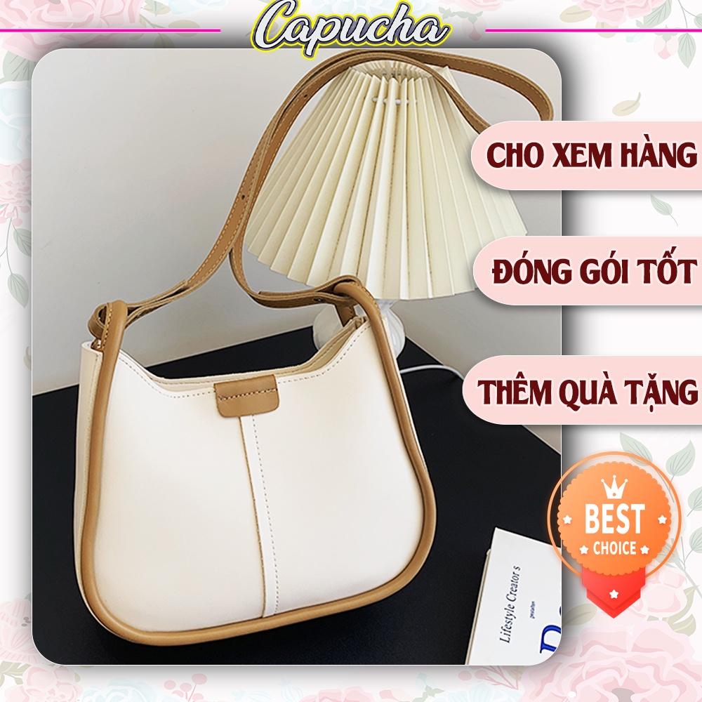 Túi xách nữ đeo chéo viền quai trend hot hit chất da dày 2 mm siêu bền Capucha T208