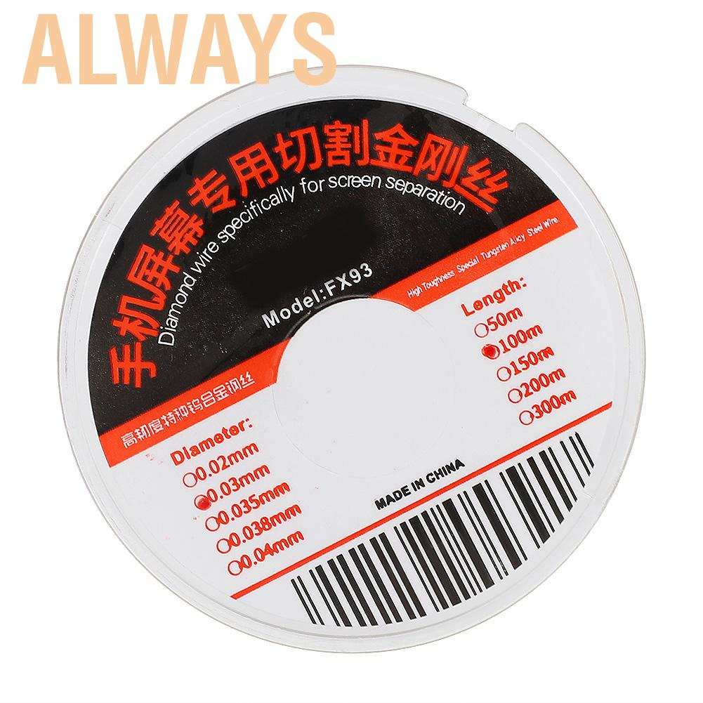 Dây thép hợp kim dài 100m cho màn hình điện thoại Always Zhuida 0.03mm