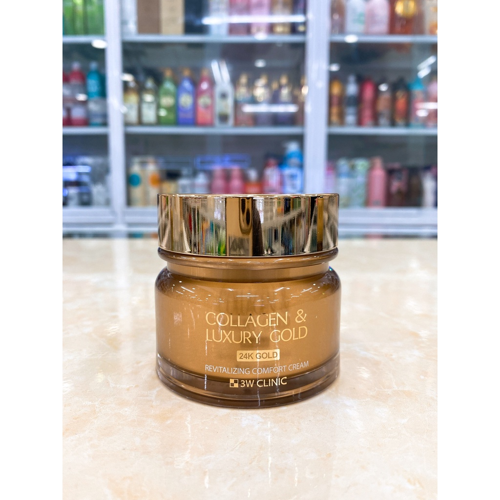 KEM DƯỠNG TRẮNG VÀ TÁI TẠO DA 3W COLLAGEN &amp; LUXURY GOLD HÀN QUỐC 100ML