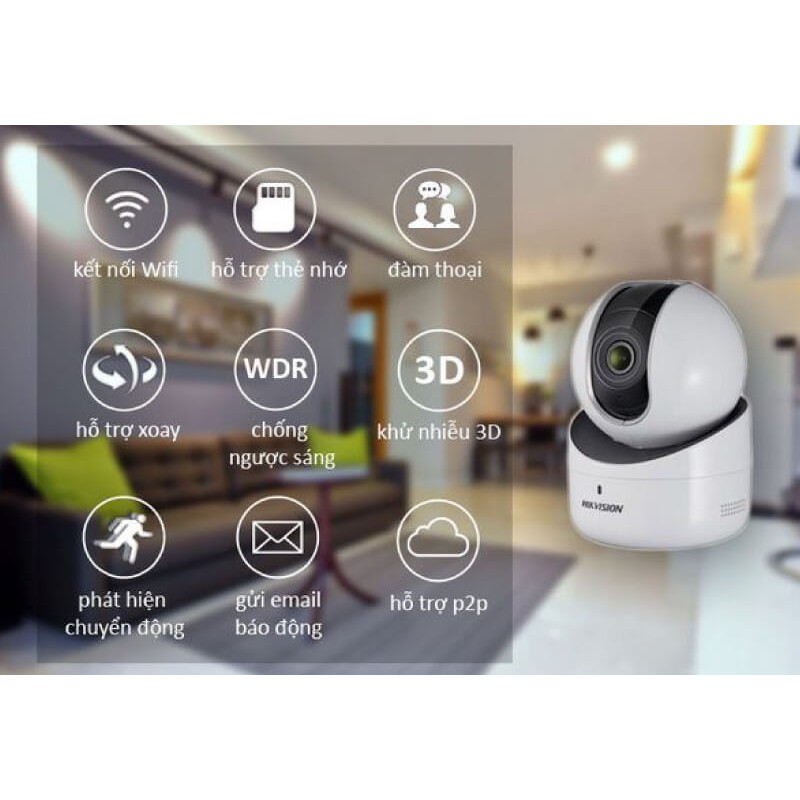 Camera Wifi IP Cube 1MP DS-2CV2Q01EFD-IW chính hãng bảo hành 24 tháng