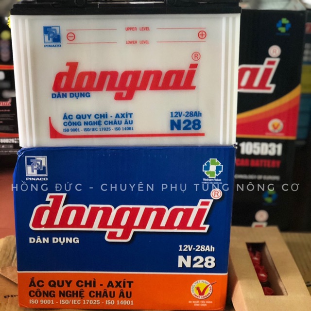 BÌNH ẮC QUY NƯỚC ĐỒNG NAI 12V-28Ah (N28)