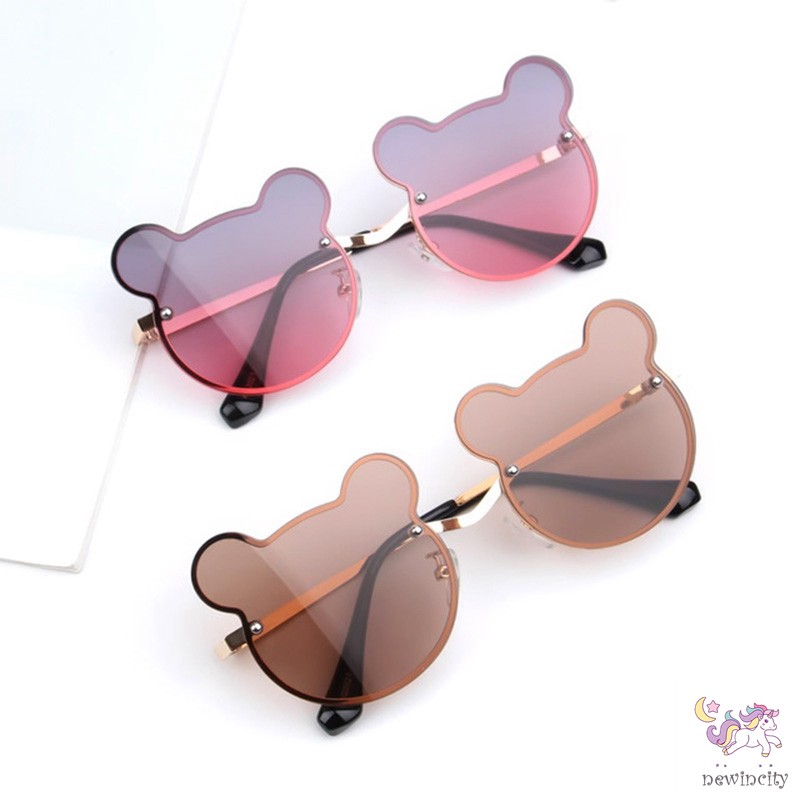 Kính mát hình gấu nhiều màu đáng yêu cho bé trai bé gái