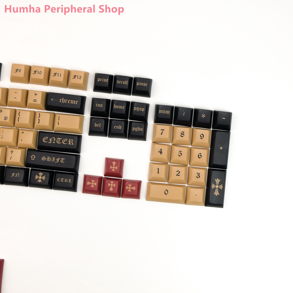 Bộ 142 Nút Bàn Phím Cơ Humha Chrome Hearts PBT Chất Lượng Cao