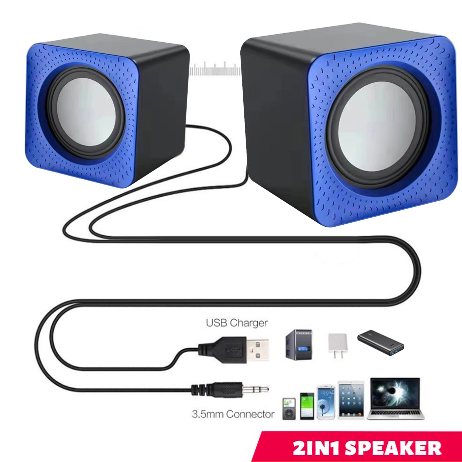 Loa Chơi Game HiFi Loa Máy Tính Có Điều Chỉnh Âm Lượng Loa USB Có Dây 3D Loa Chơi Game Loa HiFi Cổng Loa Siêu Trầm